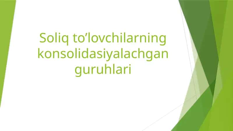 Konsolidasiyalash ganguruhlarining xosiyati