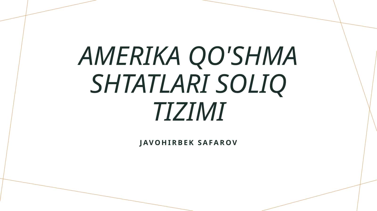 Amerika Qo'shma Shtatlari soliq tizimi
