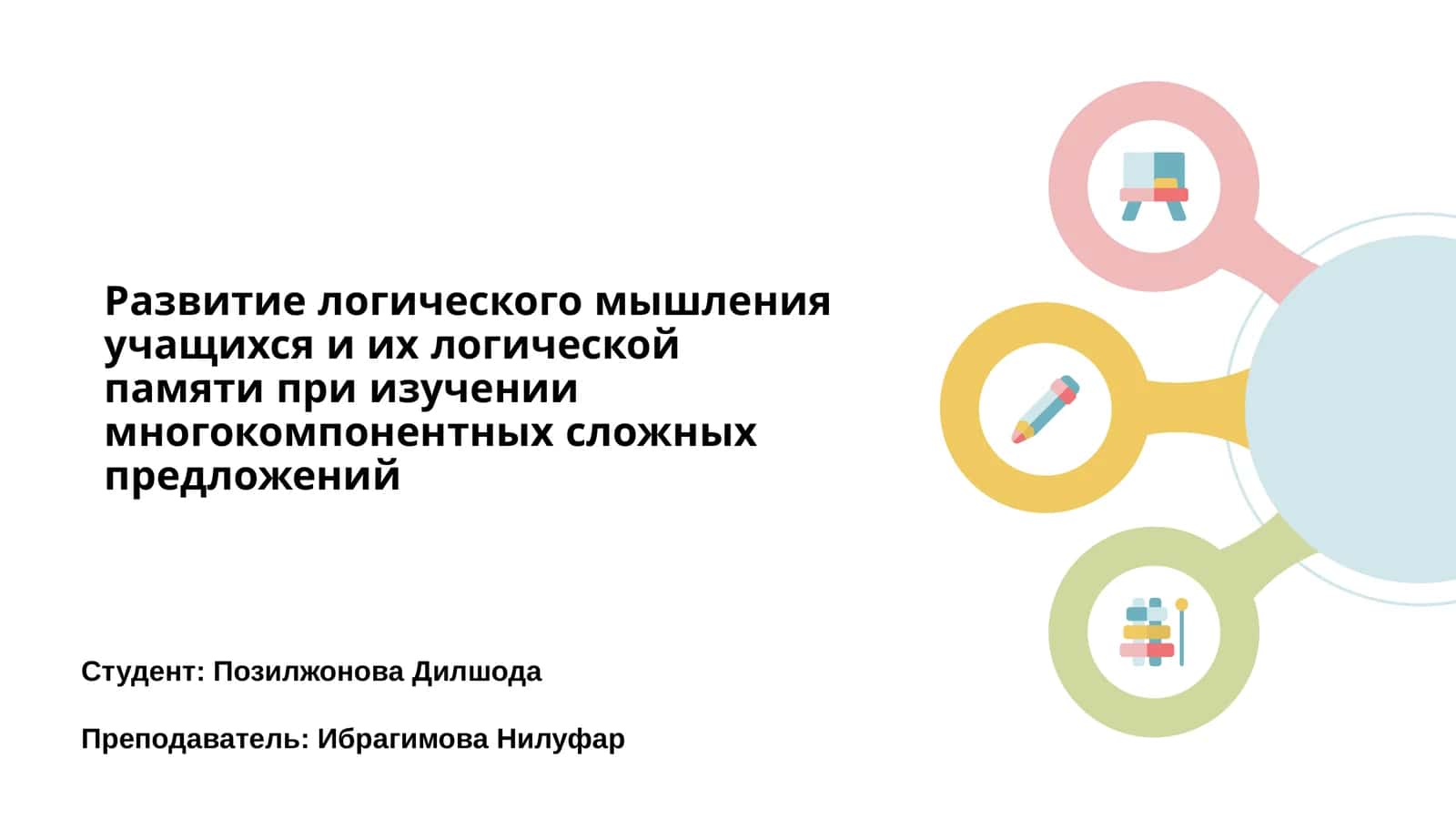 Развитие логического мышления учащихся и их логической памяти при изучении многокомпонентных сложных предложений