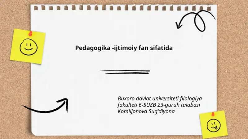 Pedagogika -ijtimoiy fan sifatida