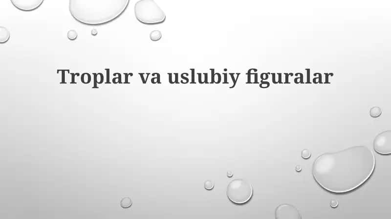 Troplar va uslubiy figuralar
