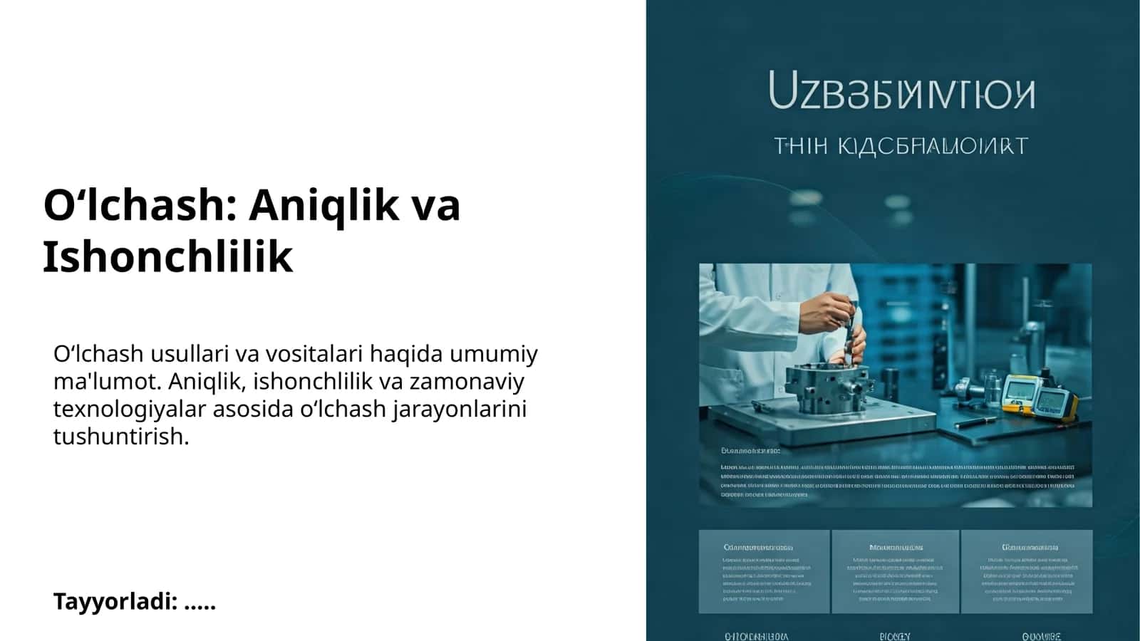 O‘lchash: Aniqlik va Ishonchlilik
