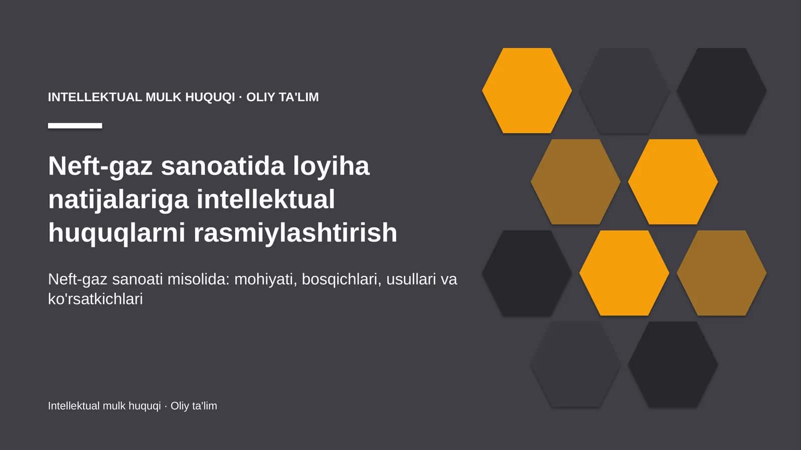 neft gaz sanoatida loyiha natijalariga intellektual huquqlarni rasmiylashtirish 2837