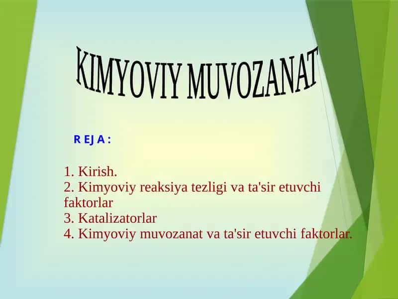 Kimyoviy muvozanat