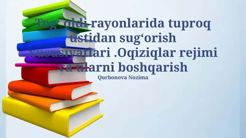 Sug'orish rejimlari