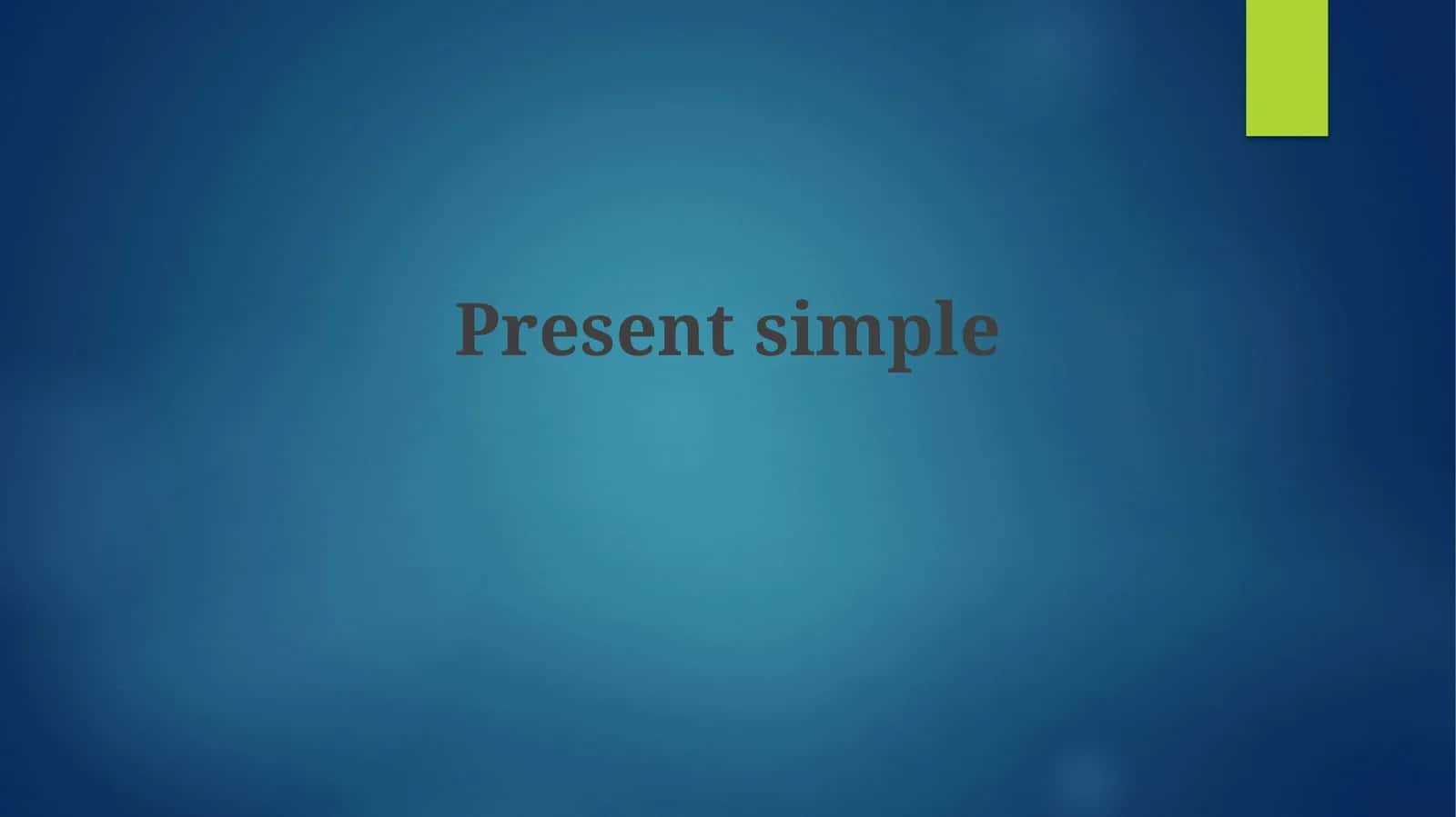 Present simple