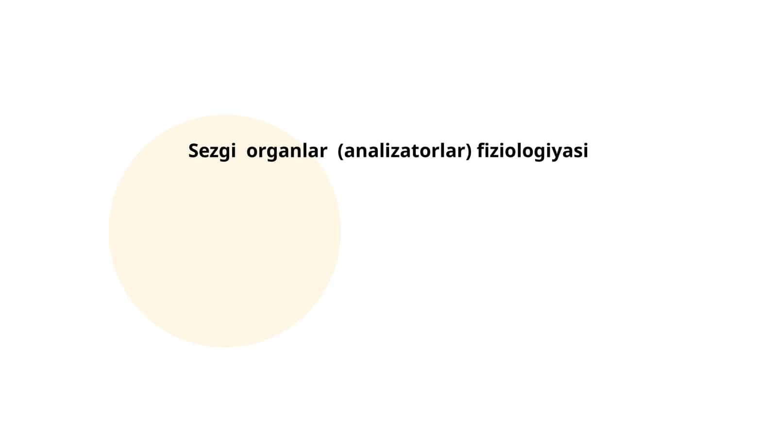 Sezgi organlar (analizatorlar) fiziologiyasi