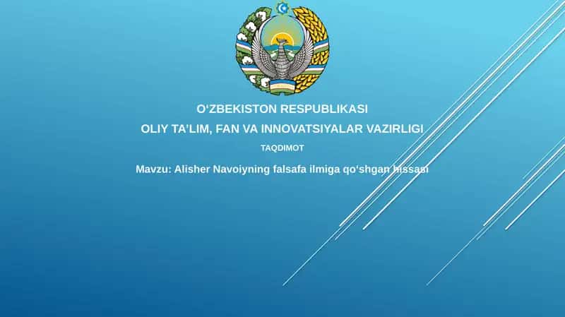 Alisher Navoiyning falsafa ilmiga qo'shgan hissasi