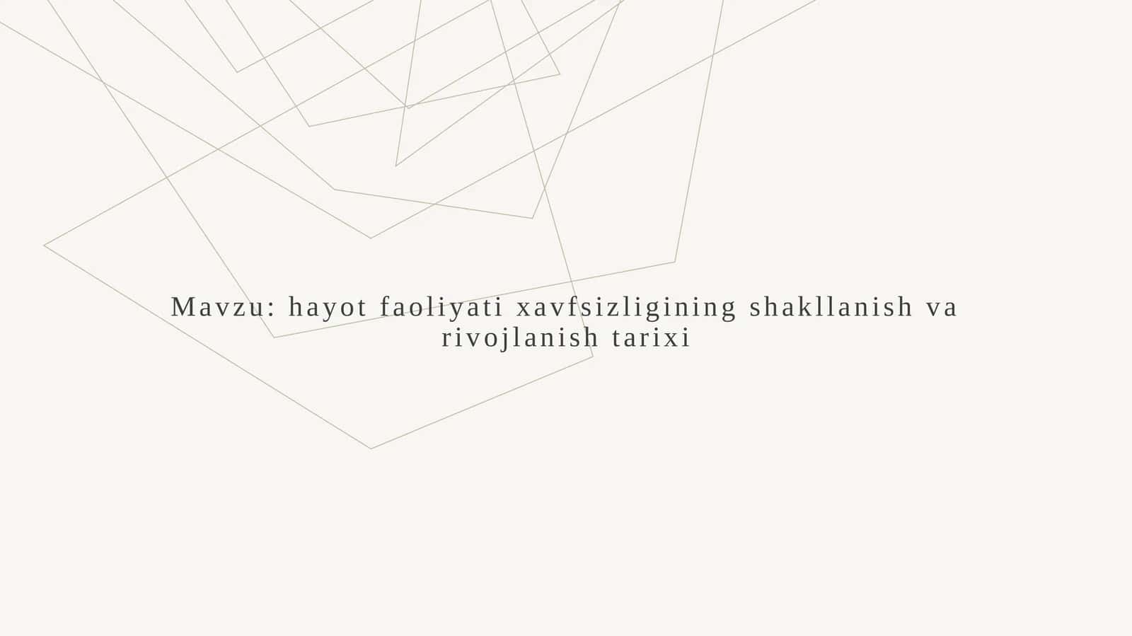Hayot faoliyati xavfsizligi