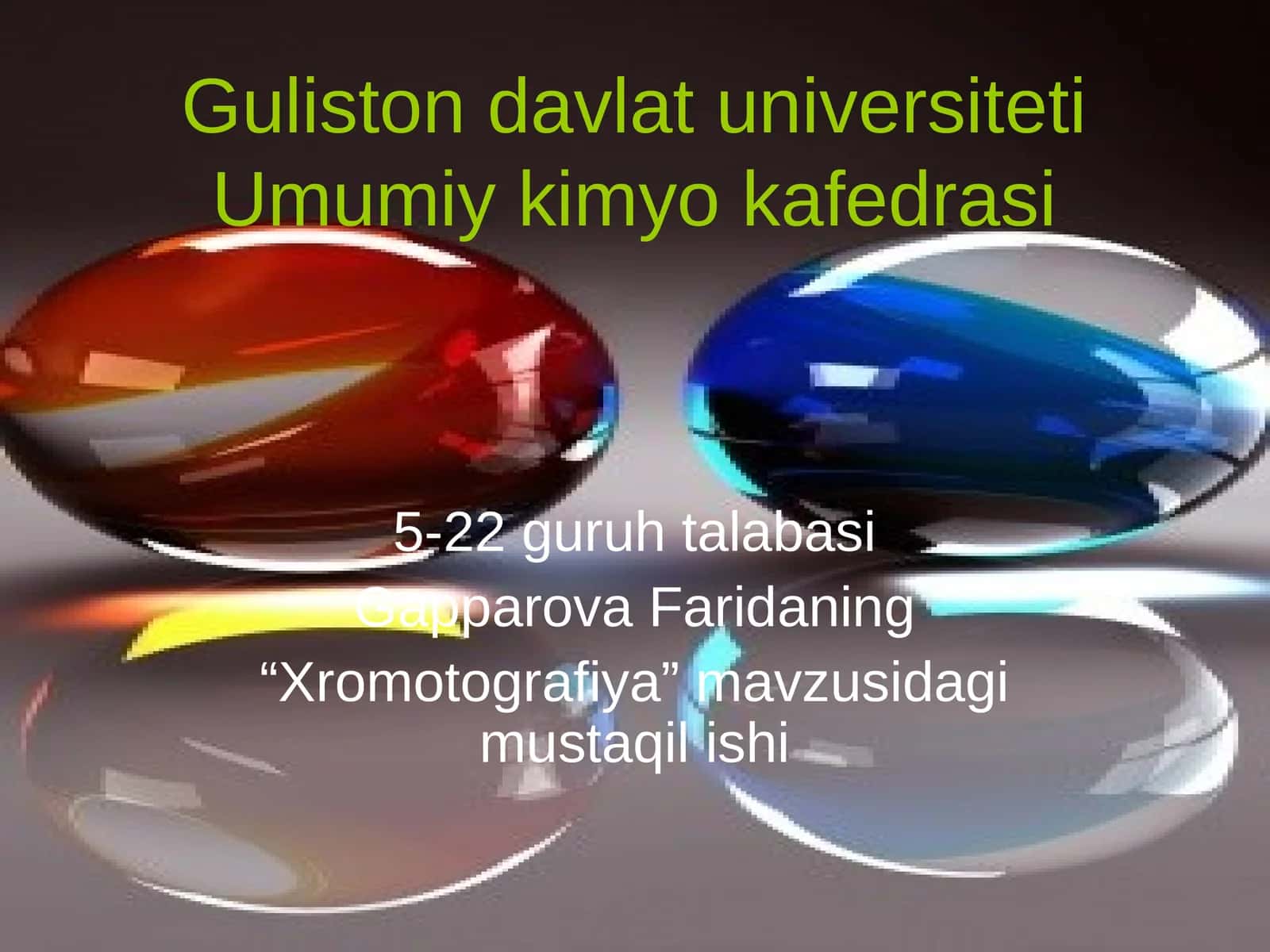 Xromatografiya moddalarni ajratish