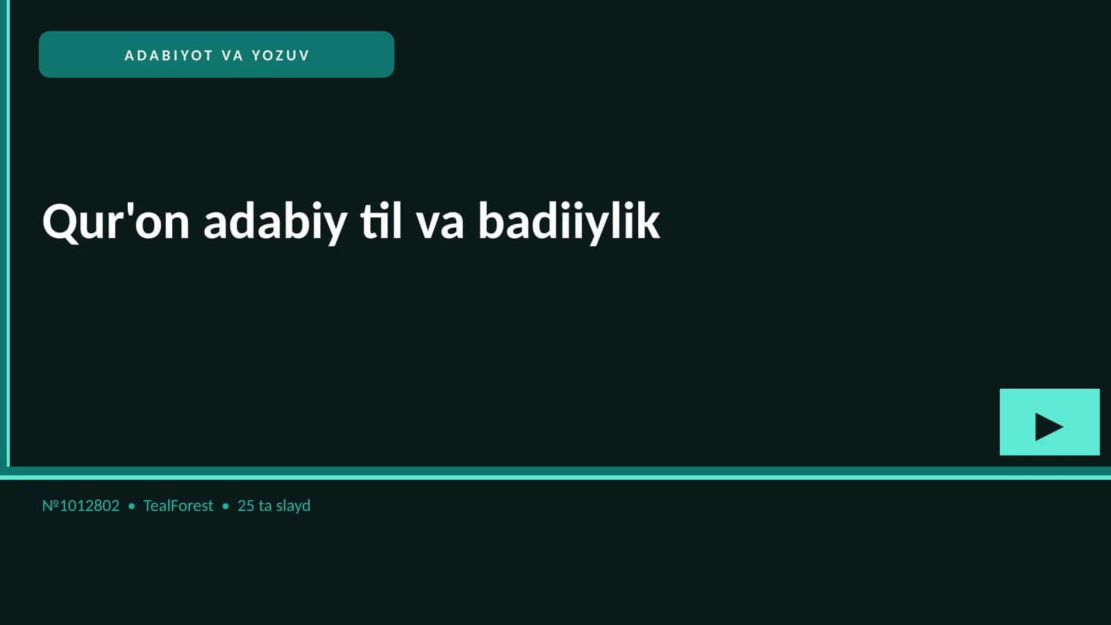 Qur'on adabiy til va badiiylik