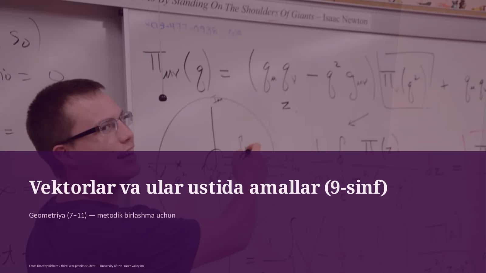 Vektorlar va ular ustida amallar (9-sinf)