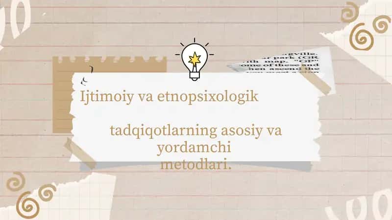 Ijtimoiy va etnopsixologik tadqiqotlar