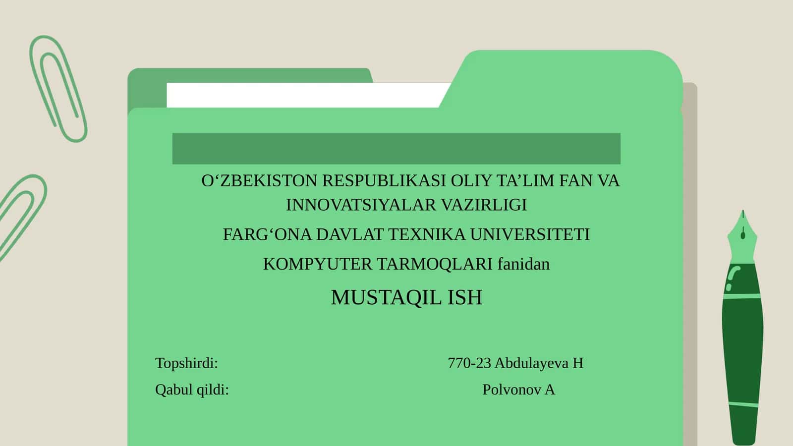 Kompyuter tarmoqlarining asosiy protokollari