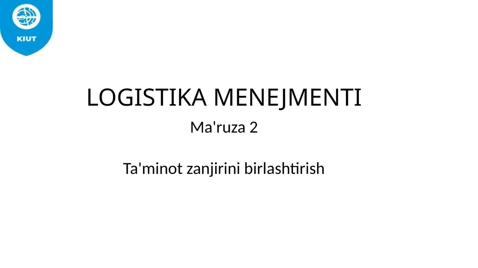 LOGISTIKA MENEJMENTI