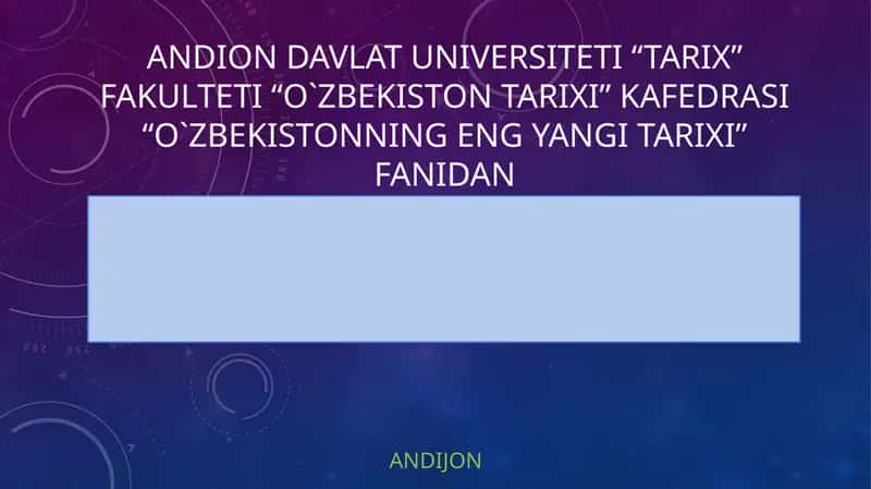 O‘ZBEKISTONNING O‘ZIGA XOS ISTIQLOL VA TARAQQIYOT YO‘LI