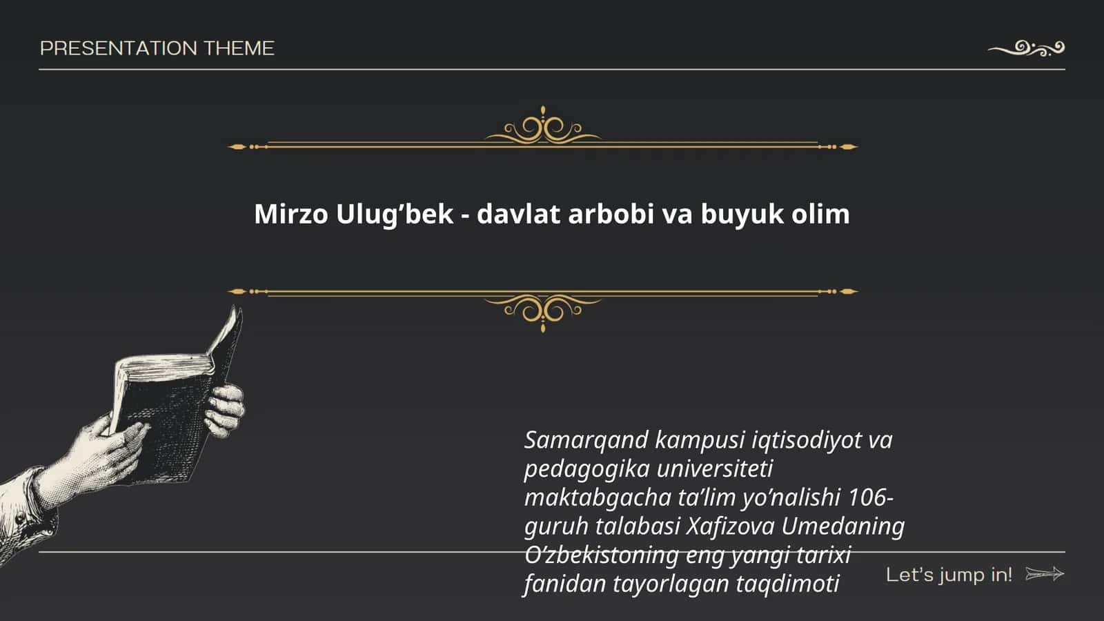 Mirzo Ulug’bek - davlat arbobi va buyuk olim