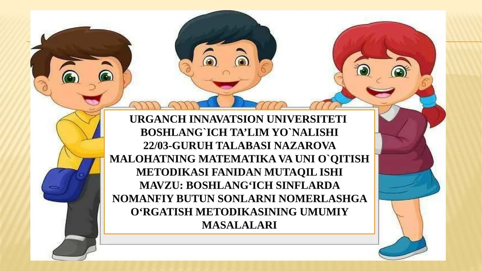 Nomerlashnio`rganish metodi