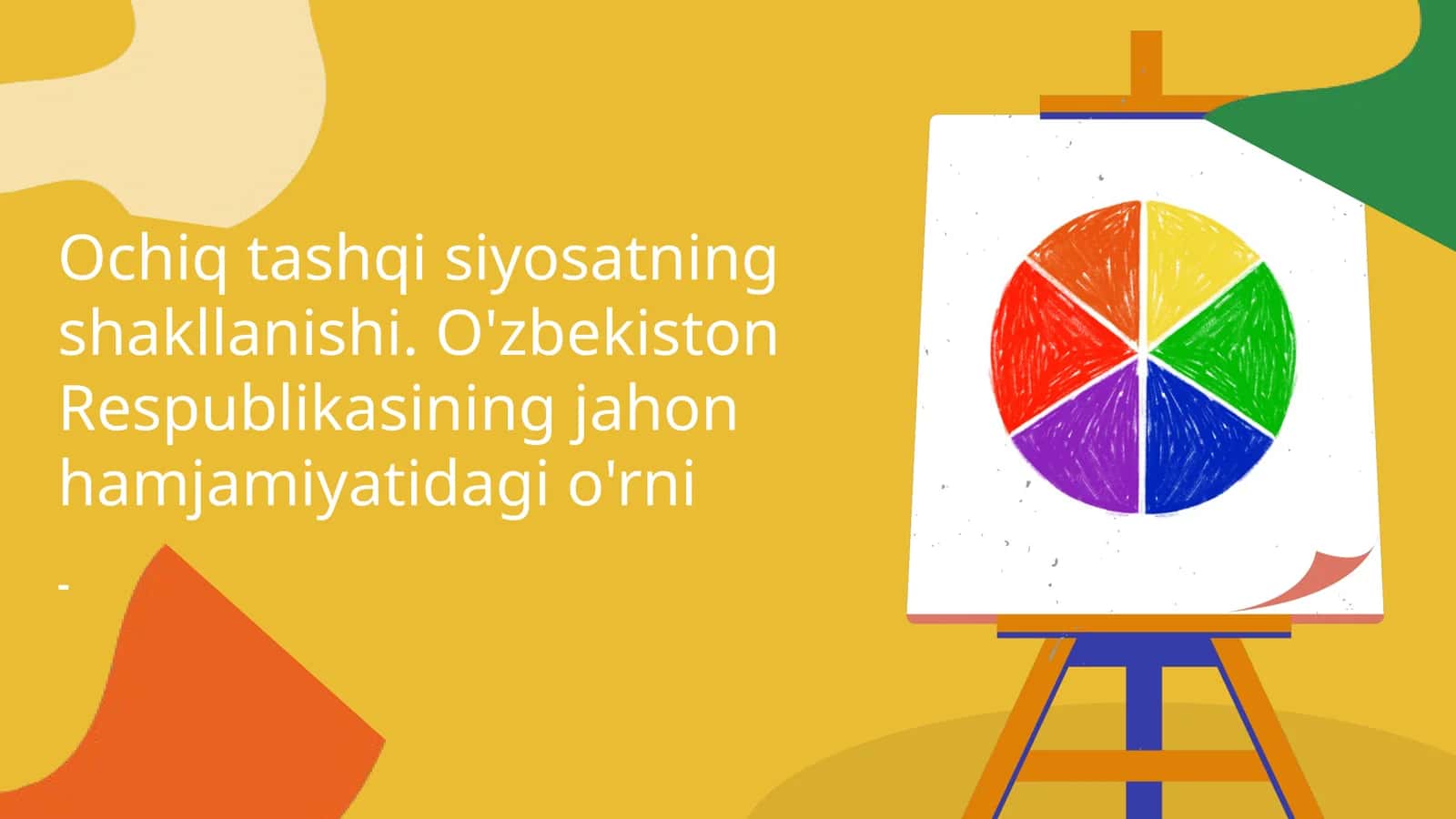 Ochiq tashqi siyosatning shakllanishi. O'zbekiston Respublikasining jahon hamjamiyatidagi o'rni