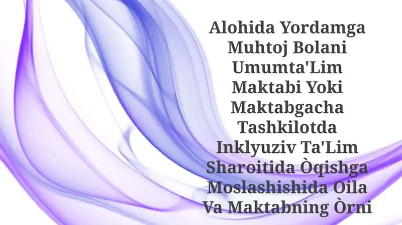 Alohida Yordamga Muhtoj Bolalar: Oila-maktab hamkorligi