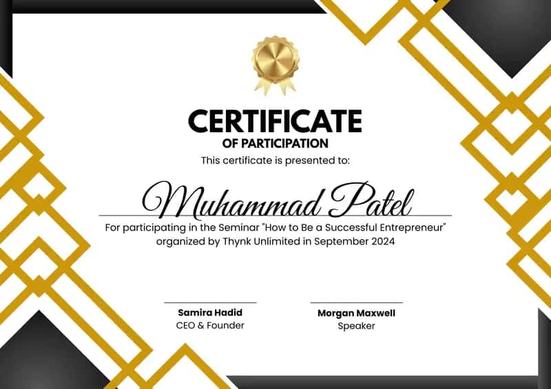 Seminar "How to Be a Successful Entrepreneur"