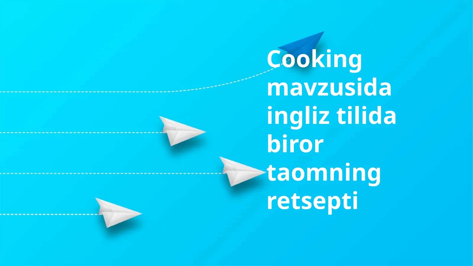 Cooking mavzusida ingliz tilida birorta ommning retsepti