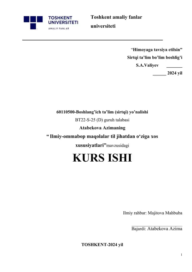 Ilmiy-ommabop maqolalar til jihatdan o‘ziga xos xususiyatlari