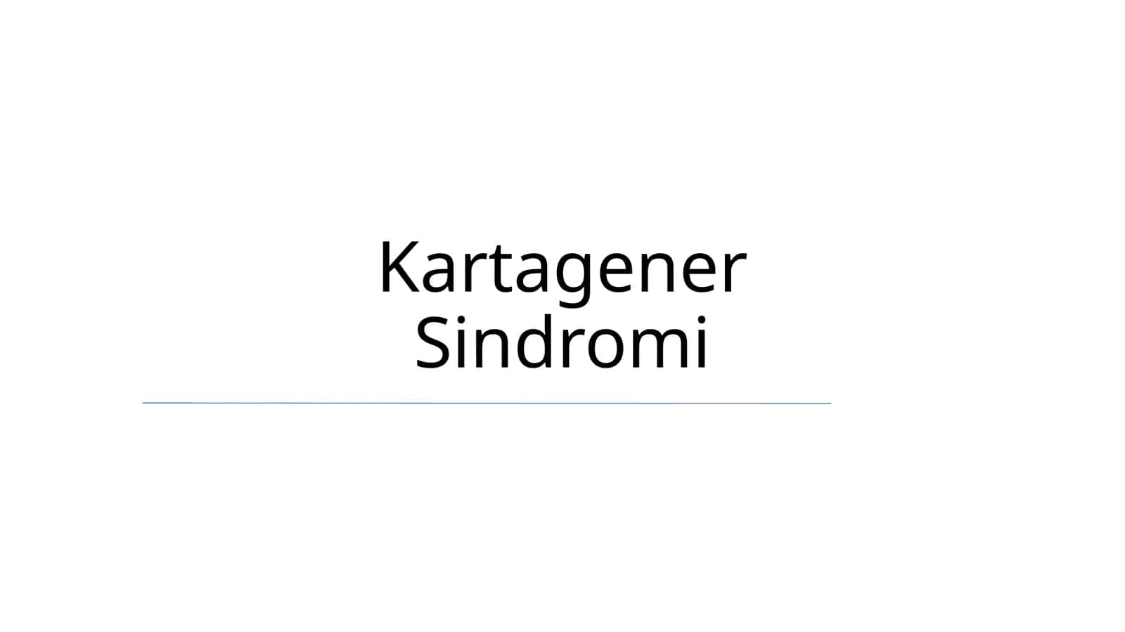Kartagener Sindromi