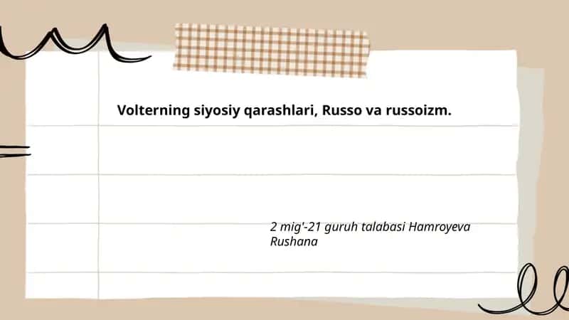 Volterning siyosiy qarashlari va ma'rifatparvarlik