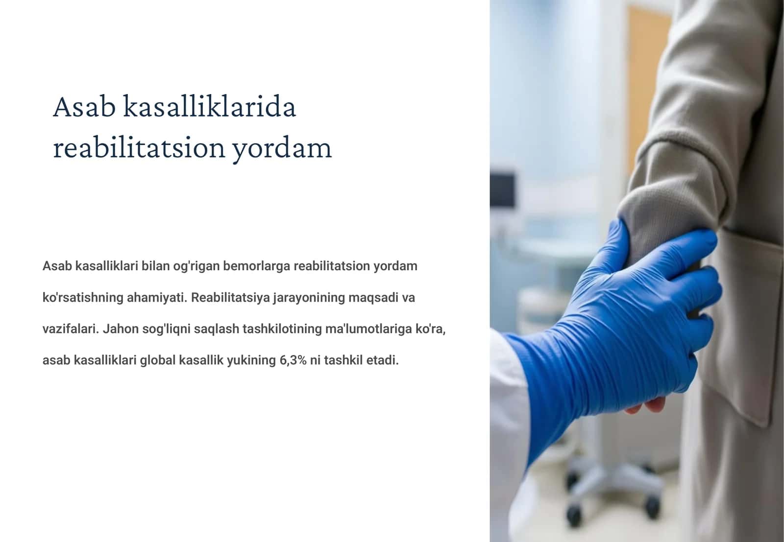 Asab kasalliklarida reabilitatsion yordam