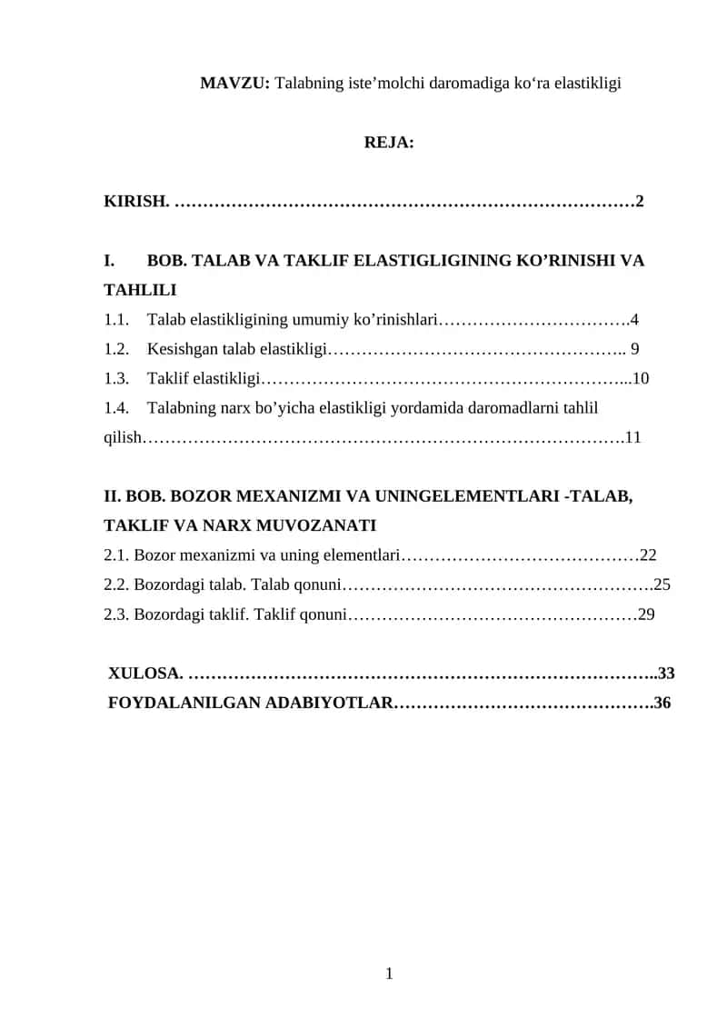 Bozor Iqtisodiyoti