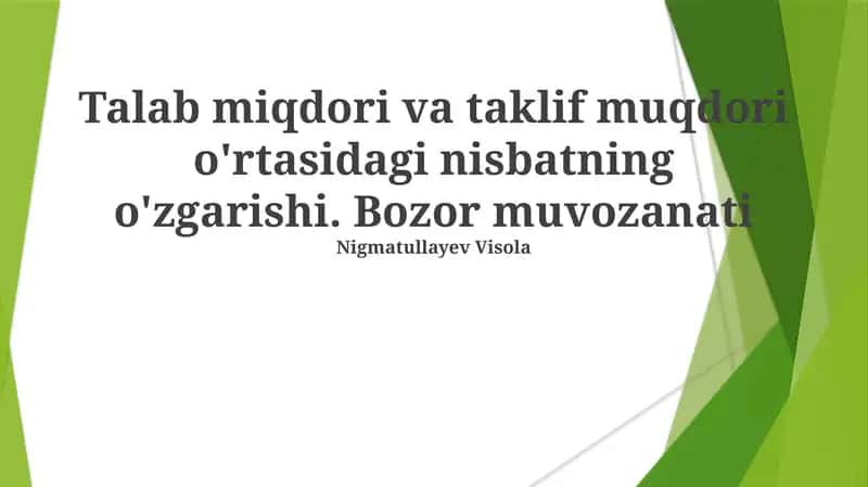Bozor Muvozanati
