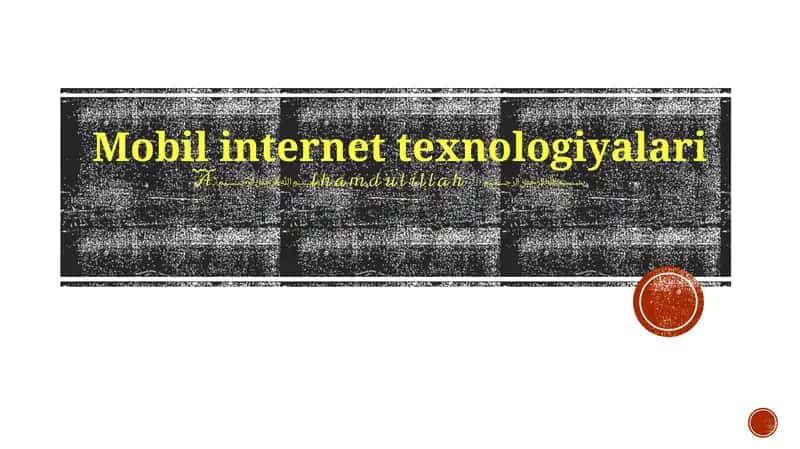 Mobil Internet Texnologiyalari