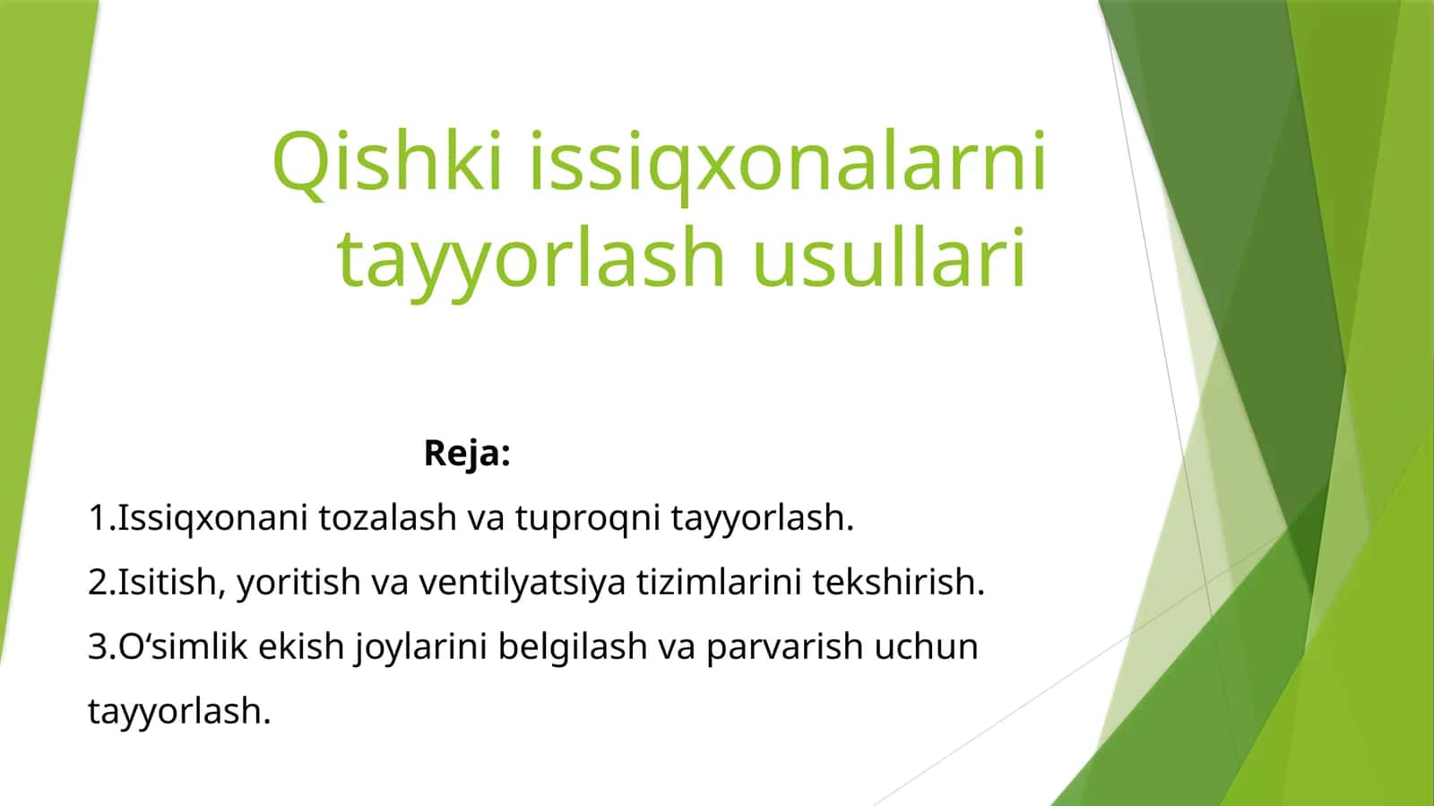 Qishkiissiqxonalarnitayyorlashusullari