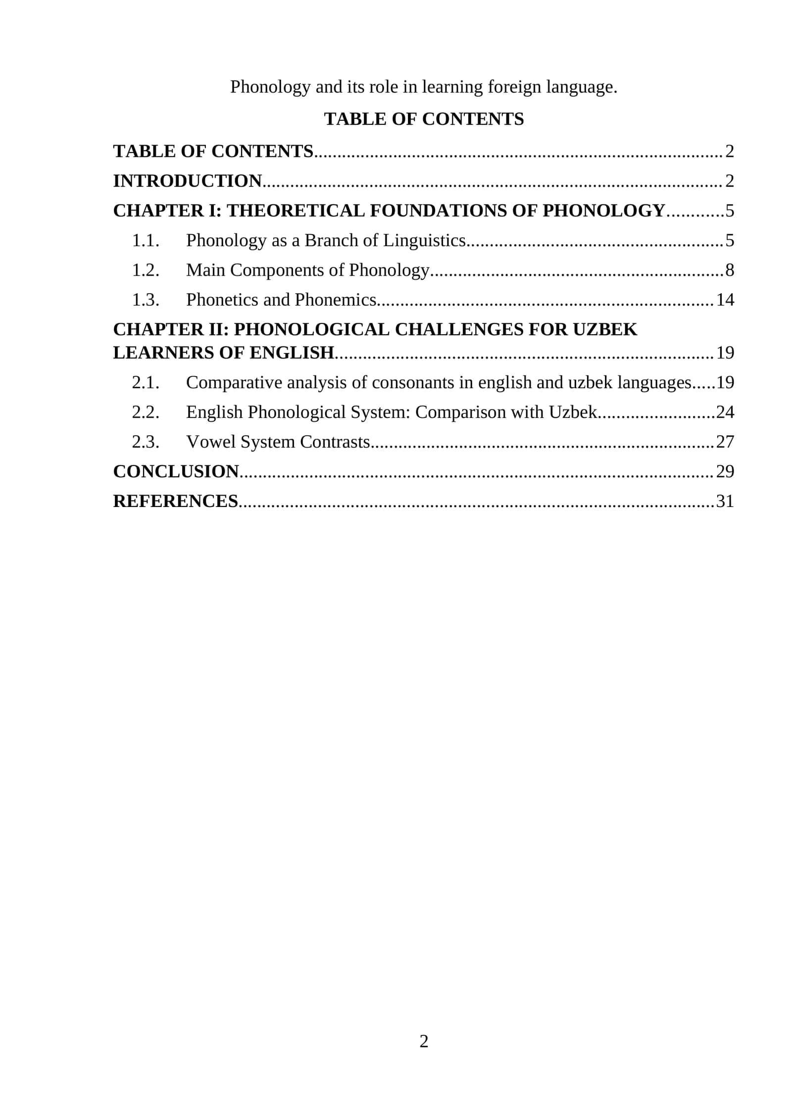 Phonology and its role in learning foreign language