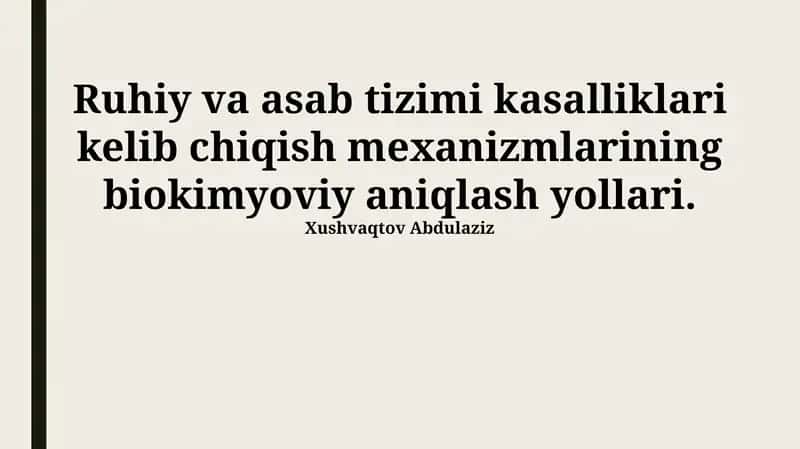 Zamonaviy biokimyoviy tahlillar va diagnostika