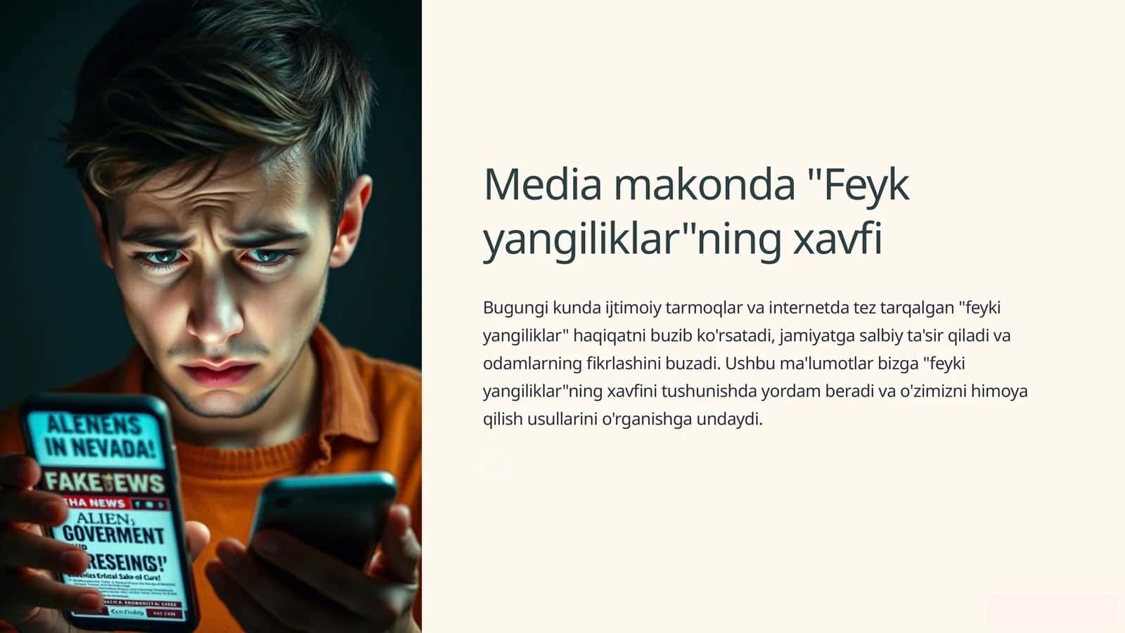 Media makonda "Feyk yangiliklar"ning xavfi
