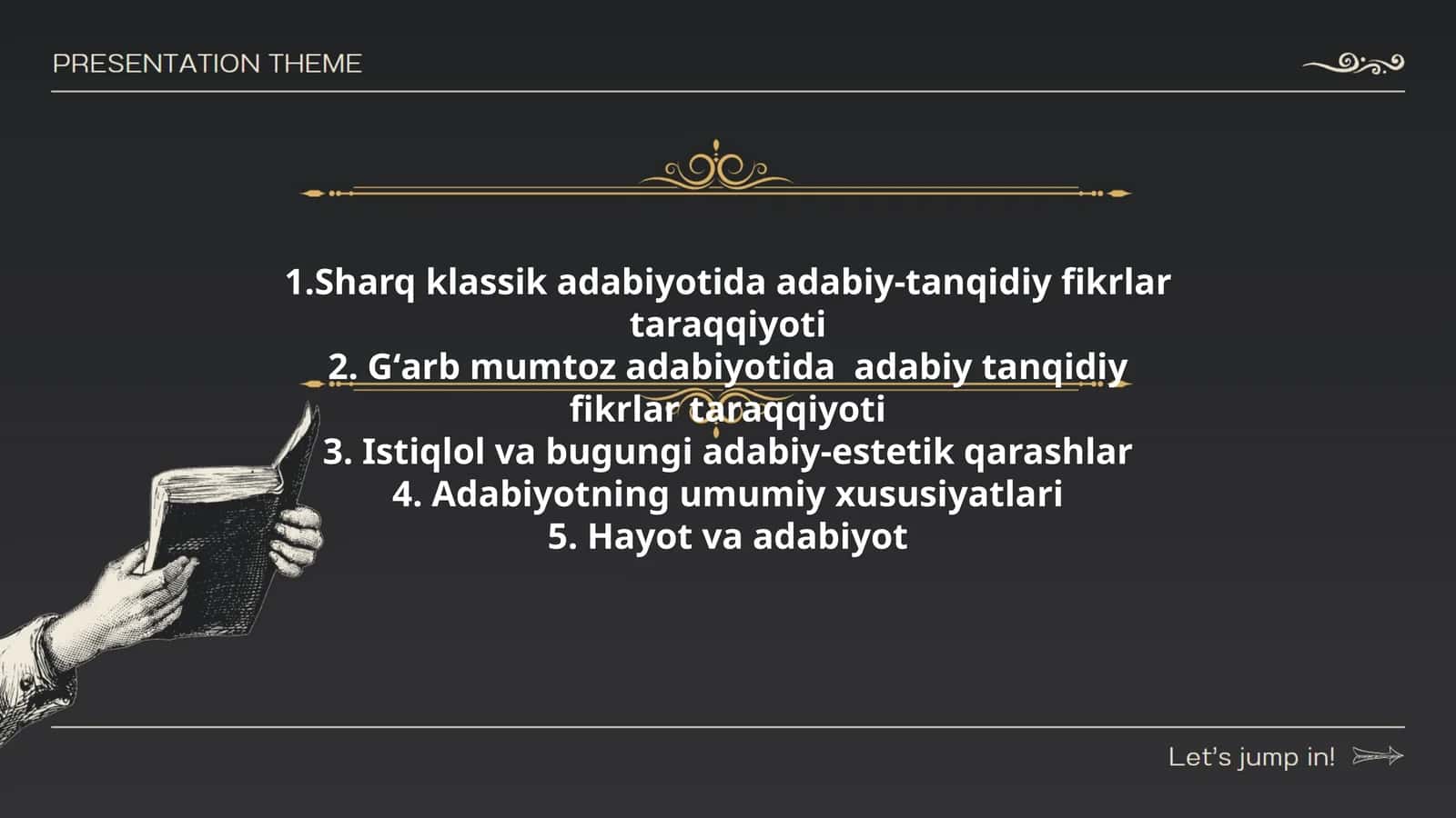 Adabiyotning umumiy xususiyatlari