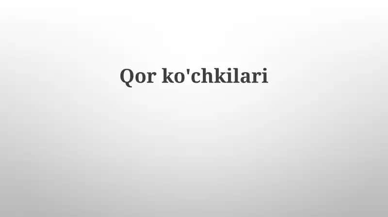 Qorko'chkilari