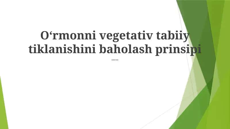 Kelajakdagi Regeneratsiyani Bashorat Qilish