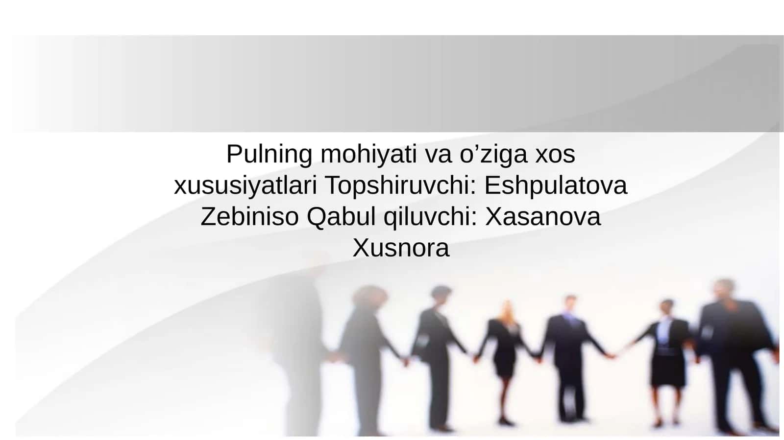 Pulning mohiyati va o’ziga xos xususiyatlari