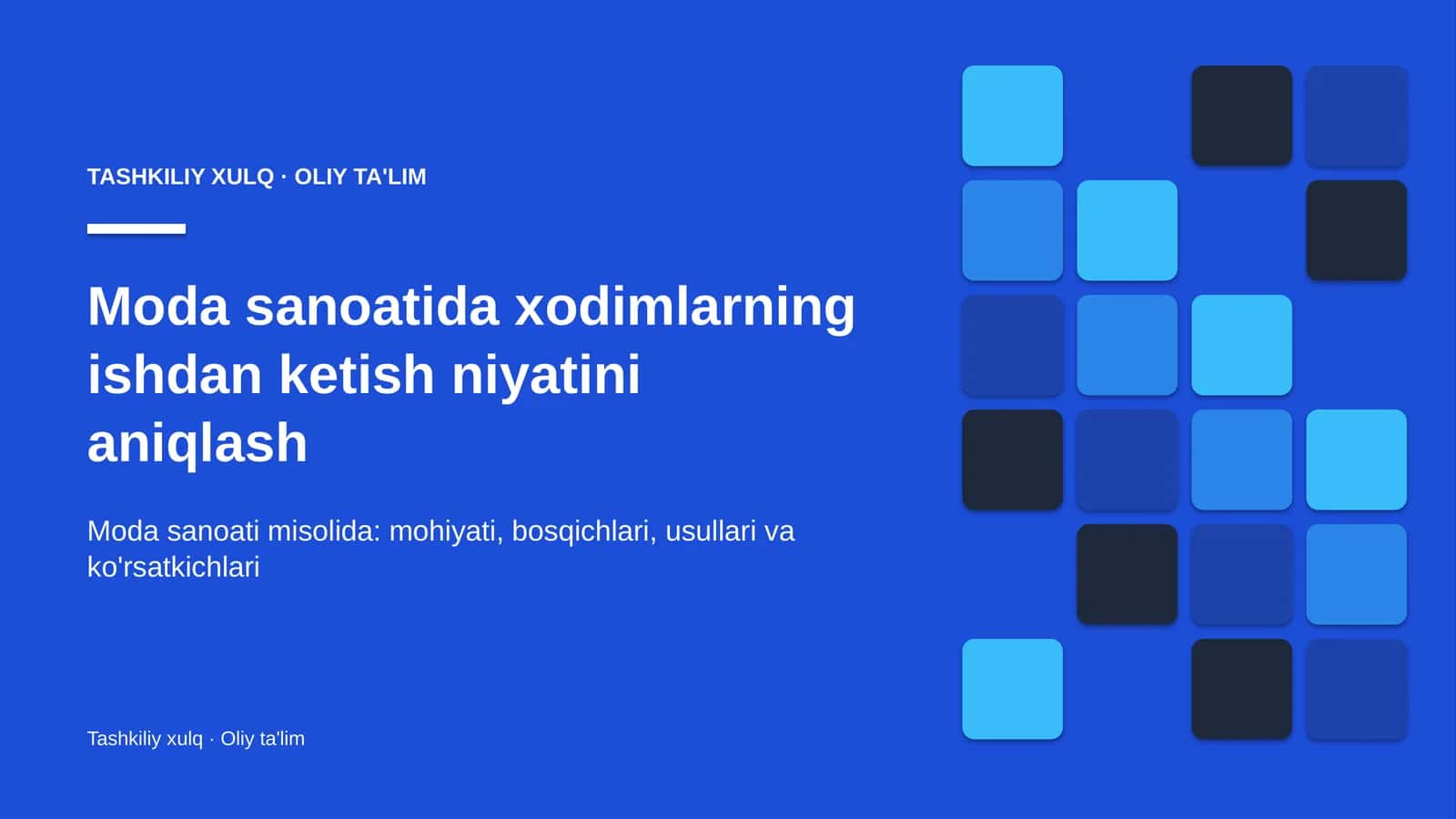moda sanoatida xodimlarning ishdan ketish niyatini aniqlash 5140