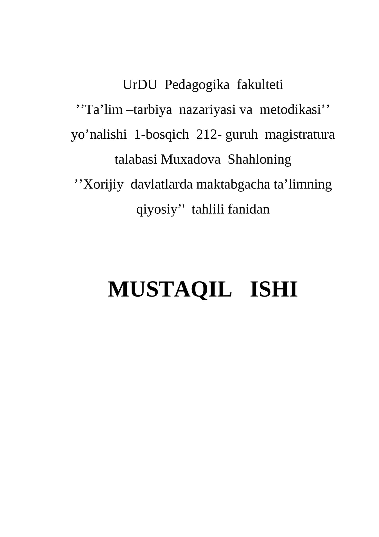 Yaponiya ta’lim-tarbiya tizimida maktabgacha ta’limning o’rni va uning o’ziga xos xususiyatlari