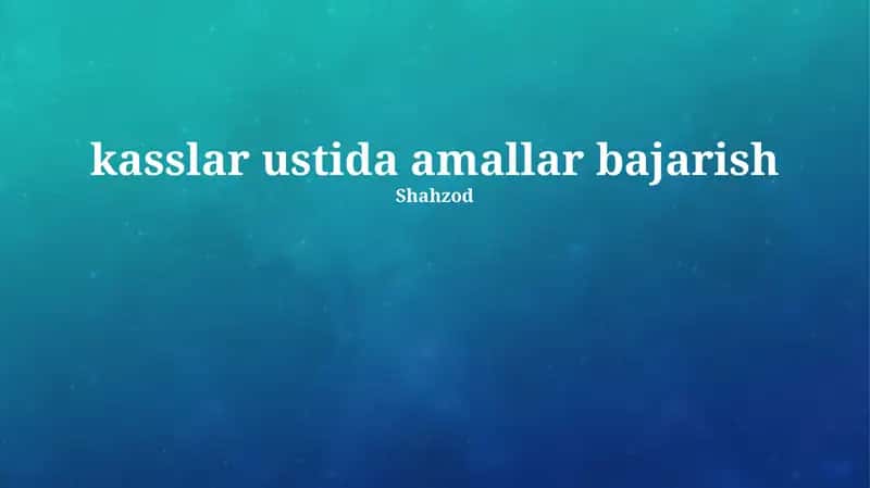 Matritsalar ustida amallarni bajarish