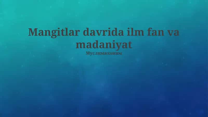 Moʻgʻullar davri fanining rivojlanishi