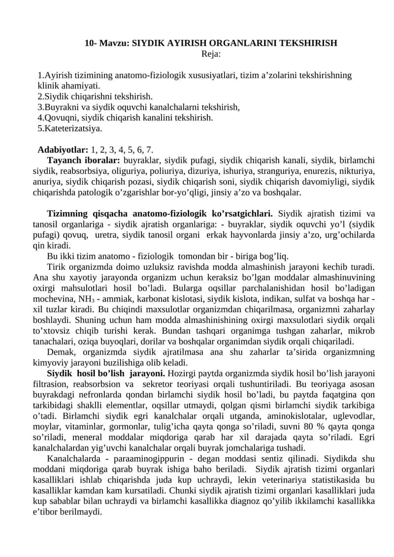 SIYDIK AYIRISH ORGANLARINI TEKSHIRISH