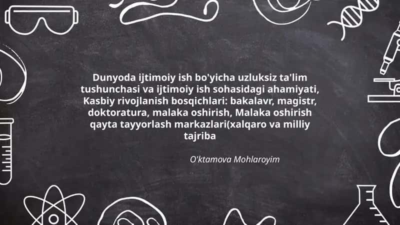 Malaka oshirish qayta tayyorlash markazlari(xalqaro va milliy tajriba)