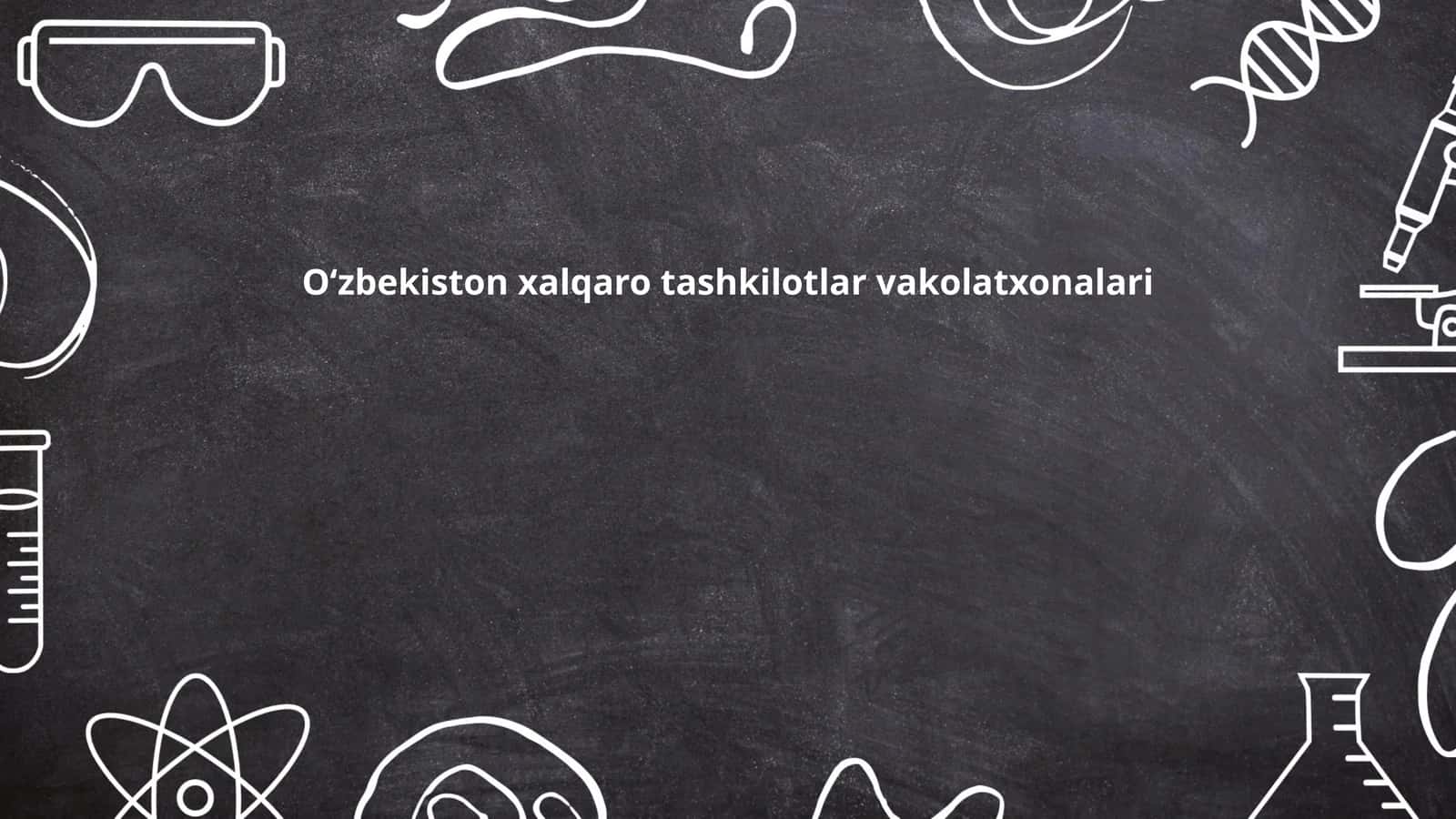 Oʻzbekiston xalqaro tashkilotlar vakolatxonalari