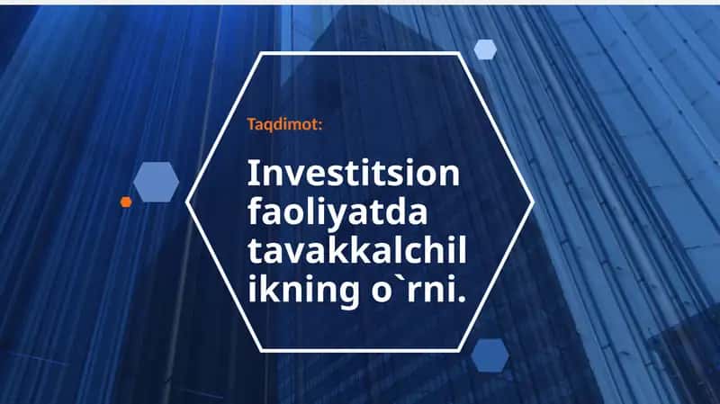 Investitsionfaoliyatdatavakkalchilikningo`rni