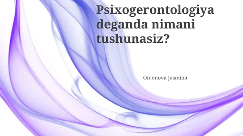 Psixogerontologiya